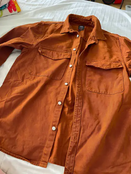 Джинсовая рубашка zara