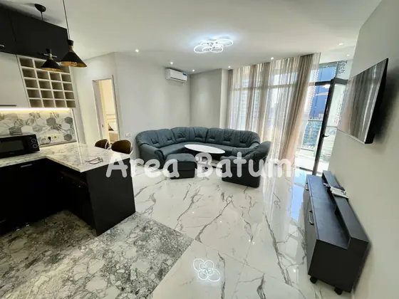 Батуми, Black Sea Tower. 2 спальни, гостиная, балкон, 90м².