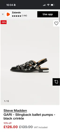 Чёрные и белые балетки Steve Madden (оригинал)