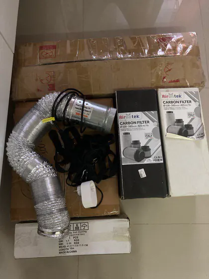 Комплект гроубокс с фильтрами и вентиляторами